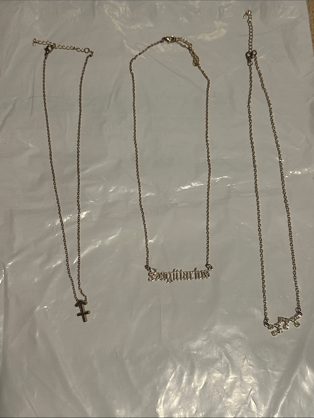 Sagittarius Gold-Tone Necklaces Set